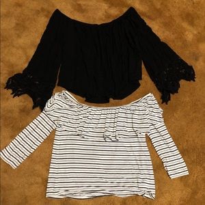 Two off the shoulder tops